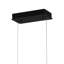 Lustre intégré 45 po à DEL - Finition noire avec détails en cristal pour les couloirs, les entrées, les chambres à coucher ou les salons-349478630