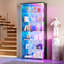 Vitrine 70,9 "à porte en verre T avec lumière RVB, armoire de rangement à 6 niveaux avec capteur de corps humain -2109808863