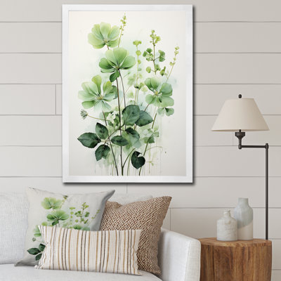 «Greyley Green Minimalisme Shadows of Ferms», reproduction sur toile