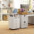 3 Drawer Home Office Storage Cabinet, Office Drawer On Wheels With Removable Tray, Under Desk Printer Stand With Storage-473420617