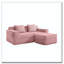 Canapé modulaire en L à 2 places sans os, canapé modulaire Cloud avec assise profonde, canapé modulaire moderne à 2 places avec coussins décoratifs et 1 repose-pieds mobile-814348979