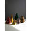 SET OF SIX PAPER JEWEL TONE ACCORDIAN CHRISTMAS TREES - ONE EACH COLOR