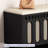 Solid Wood Shoe Storage Bench with Seat Cushion-111620174