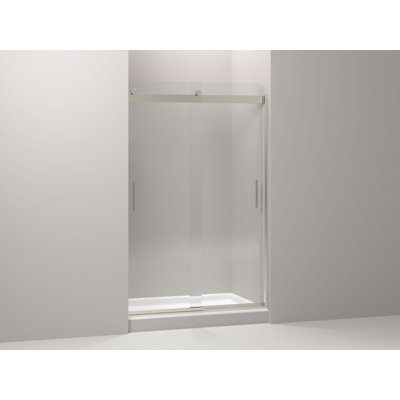 Levity 47.63" x 74" Double Sliding Shower Door with Blade Handles with CleanCoat® Technology