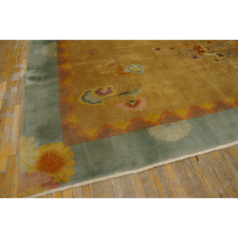 Soft Decorative Color Antique Calming Chinese Art Deco Rug