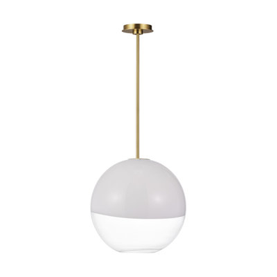 Sean Lavin Torian 1 Light Kitchen Pendant With Milk Clear Glass Mix Shade