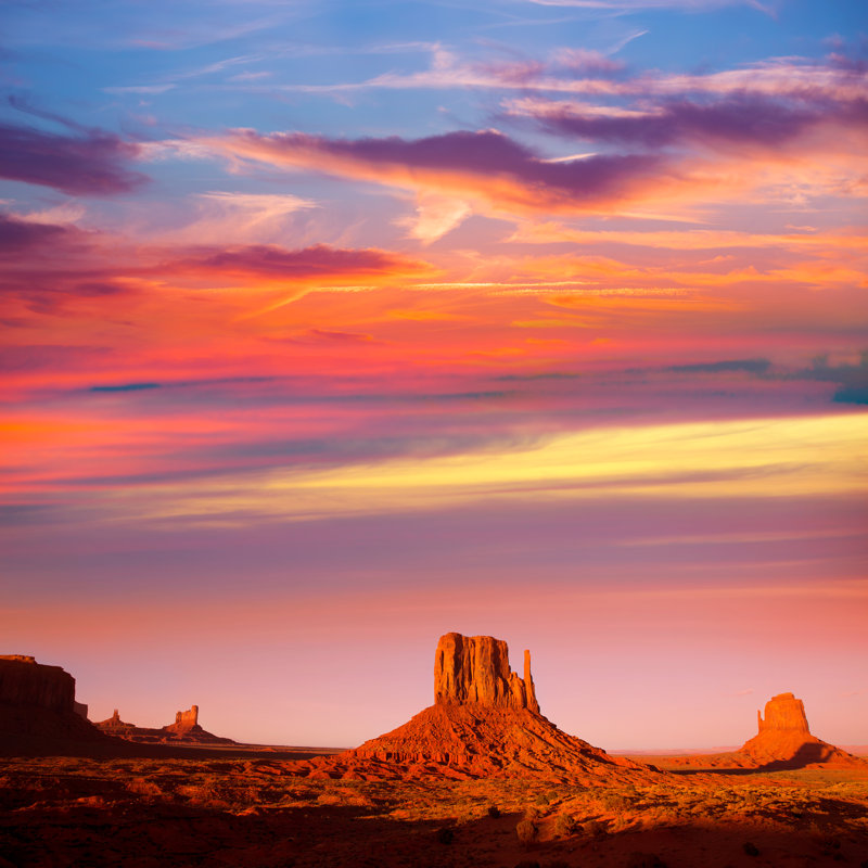 Guarino Monument Valley Sunset - Wrapped Canvas Print, 76cm H x 76cm W x 3.8cm D