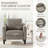 Wide Upholstered Accent Chair Faux Leather Armchair-1138251146