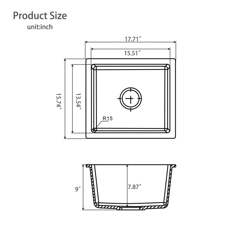 Quartz Kitchen Sinks Black Granite Composite Undermount Kitchen Sinks