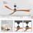  Laurissa 72 Inch Ceiling Fans without Lights, Large Ceiling Fans no Lights with Remote Control, 3 Blade Indoor Outdoor Ceiling Fan for Patios Living Room Bedroom-1400130648