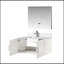 Meuble-lavabo de salle de bain 36 po X P 22 po D, plateau en marbre de culture, ensemble de robinet et Miroir à DEL-193337874