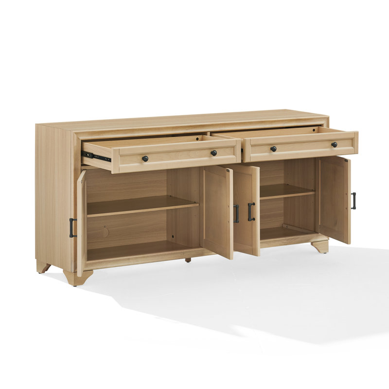Tara 61" Wide 2 Drawer Sideboard, Natural
