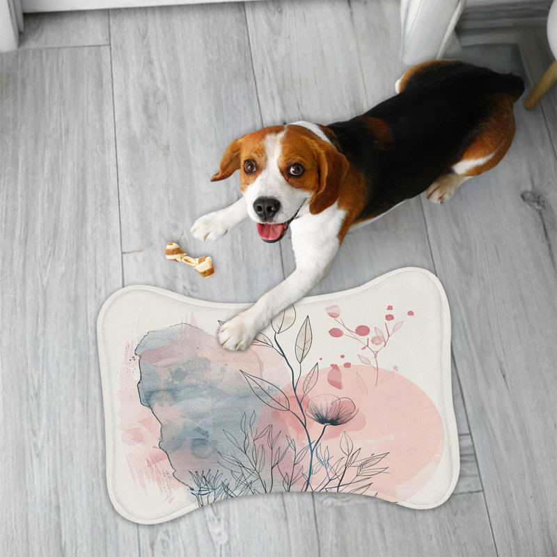 Tapis d'alimentation rose et bleu Wabi Sabi Blooms - 1 pièce