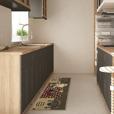 Authentic Non-Slip Rubberback Chef Kitchen Runner Rug