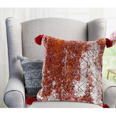 Abstract Cotton Blend Throw Pillow Cover