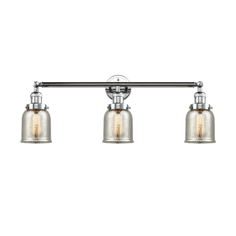 Barre d'éclairage de salle de bain à 3 lumières à intensité variable, Chrome poli