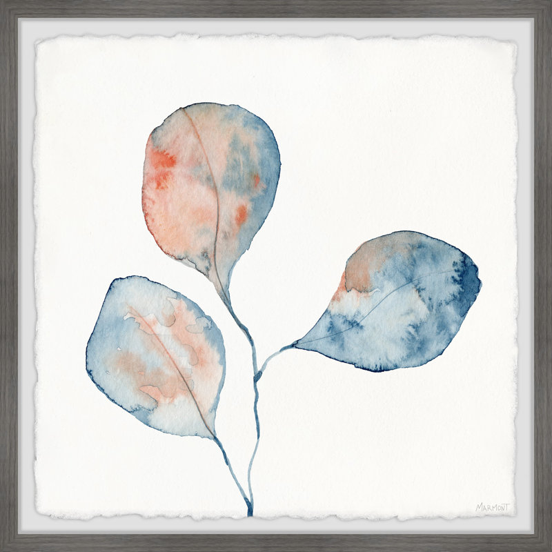 Marine Leaf - Single Picture Frame Painting, 61cm H x 61cm W x 3.81cm D