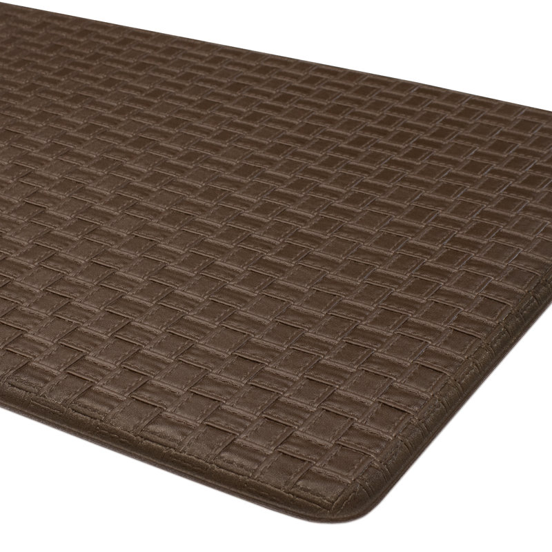 Tapis tissé gaufré anti-fatigue, Rectangle 1 pi 8 po x 3 pi 3 po, Espresso