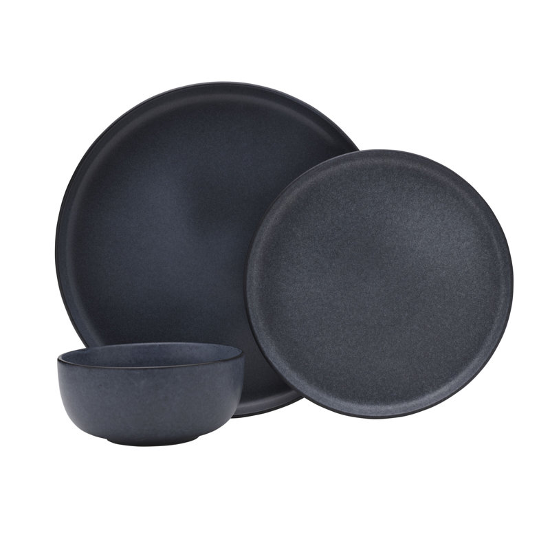 Mayer 12-Piece Stoneware Dinnerware Set, Service for 4