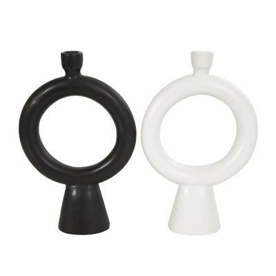 Mable 12.05'' H Earthenware Tabletop Candlestick