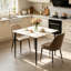 Fung Marble Top Metal Base Dining Table-1382712610