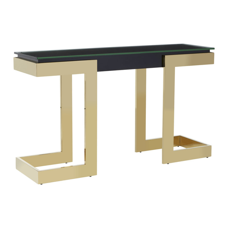Naswith 130cm Glass Top Console Table