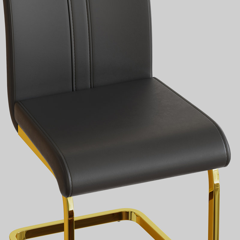 Modern Dining Chairs(Only Dining Chairs), Gray, Gold