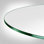 Plateau de table rond en verre trempé de 30 po, verre transparent à bord plat de 0,24 po (6 mm) d'épaisseur