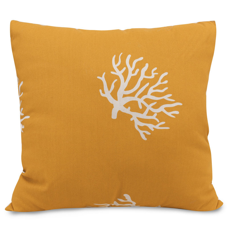Reversible Throw Pillow, Yellow, 24" x 24"
