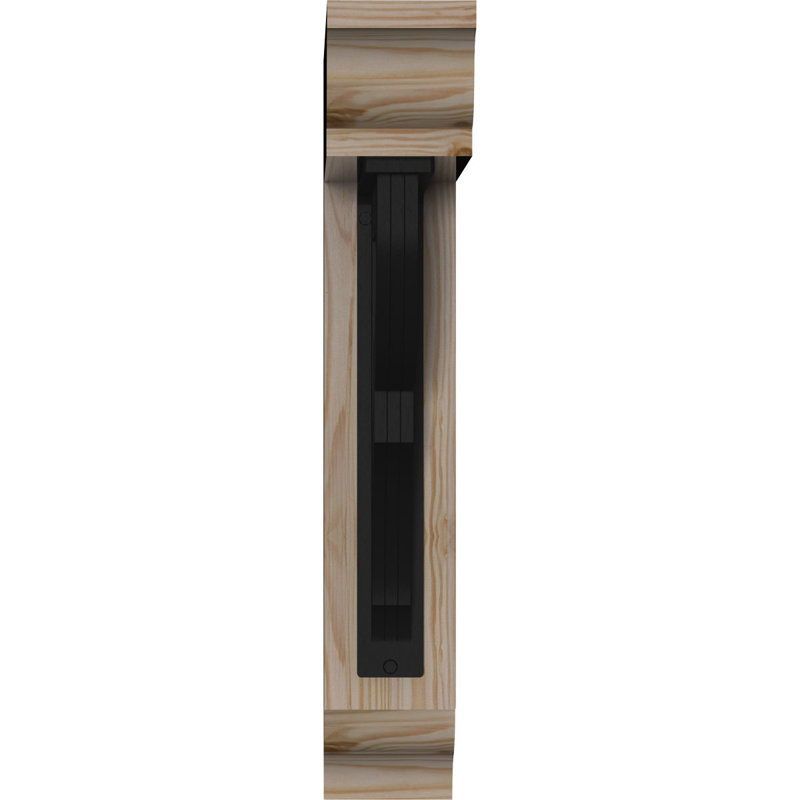 Support de fer triple Bradford, H 23 po x P 20 po, Sapin de Douglas l 3 1/2 po x T 4 po (lisse)