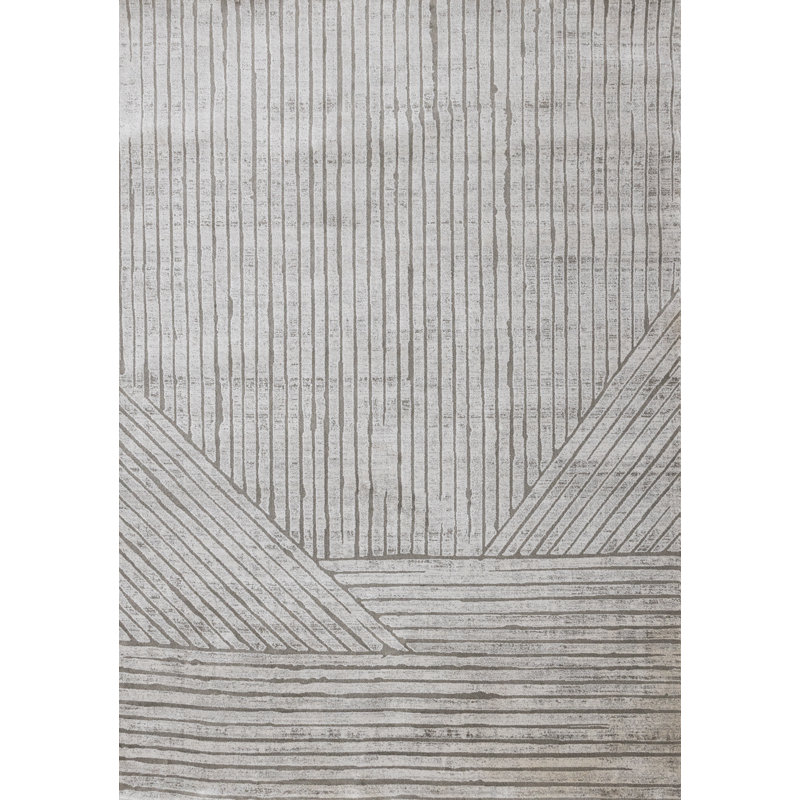Didimo Gray Tonal/Solid Area Rug, Rectangle 5'3" x 7'7"