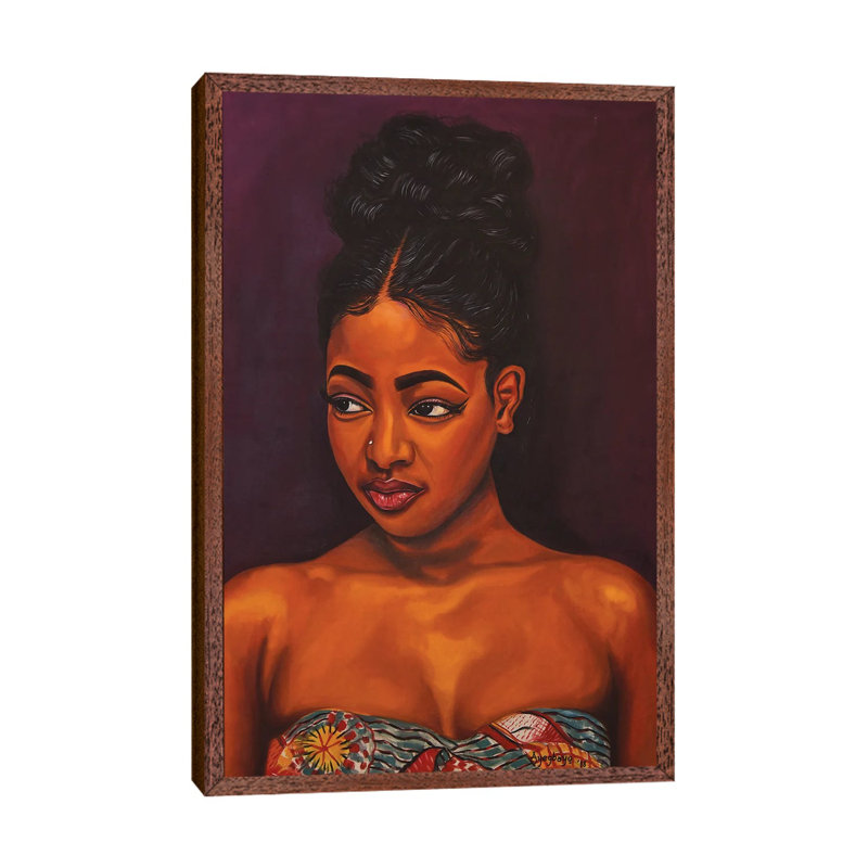 Black Pride II by Damola Ayegbayo - Print on Canvas, Classic Brown Wood Framed, 101.6cm H x 66.04cm W x 3.81cm D