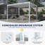 Pergola à persiennes d'extérieur en aluminium, pavillon de jardin avec toit imperméable réglable et drainage intégré pour patio, terrasse et spa-96063594-127316494