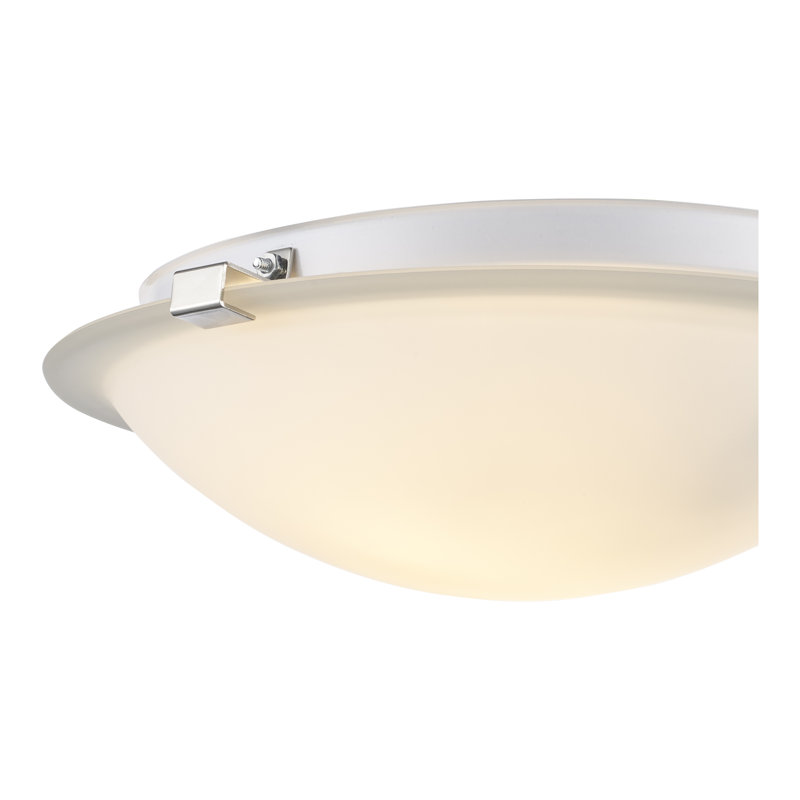 Plafonnier encastré 2 lumières 12 po Braydon, Nickel brossé
