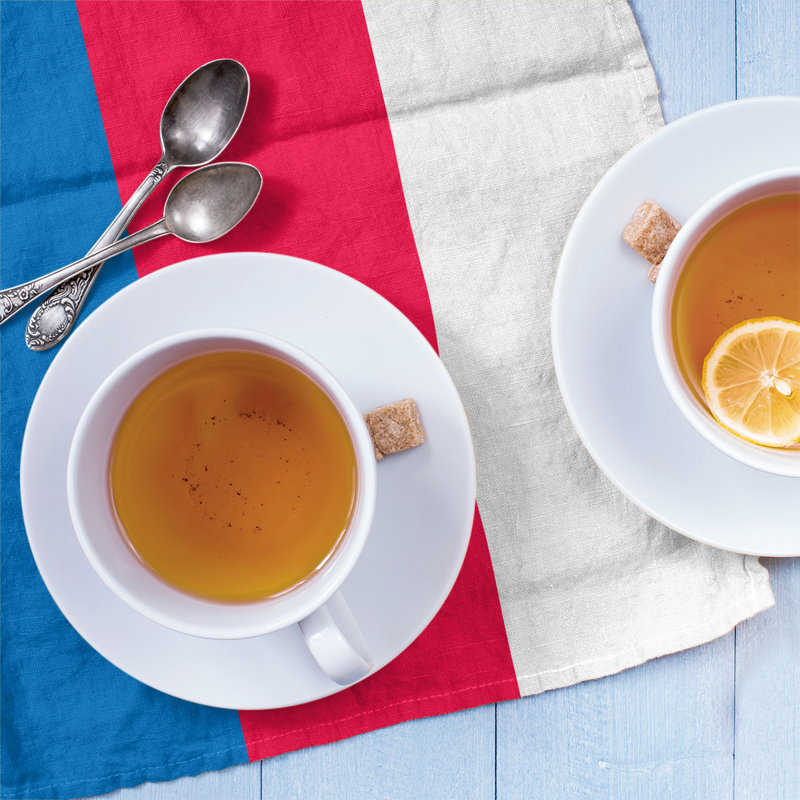 Tea Towel Kitchen Towel, Blue/Red/White, Cotton Blend