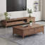 Meuble télé en bois de frêne avec trois tiroirs