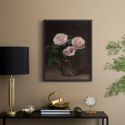 Vintage Floral Print CCLXXX Framed Print - Solid Wood