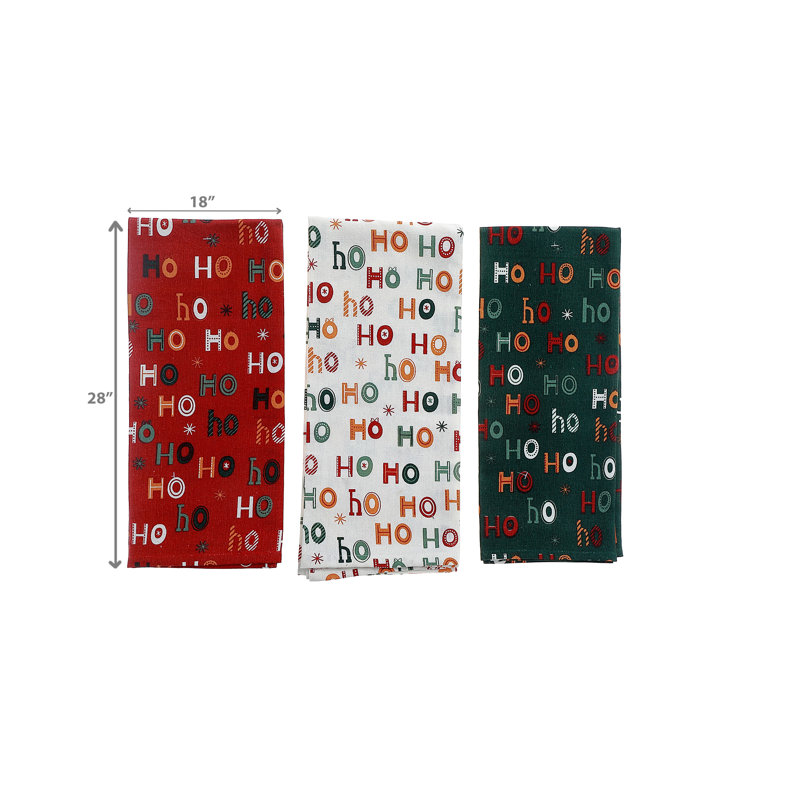 Ensemble de 3 serviettes de cuisine Hohoho (assorties)
