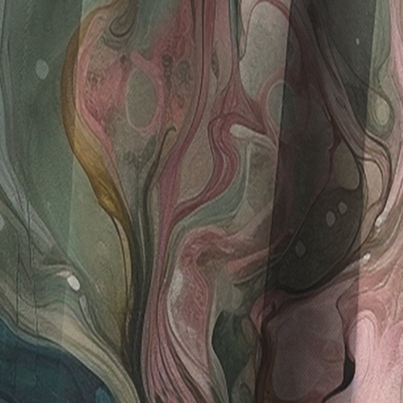 Rideau occultant géométrique rose et vert Inner Worlds of Marble III - 1 panneaux, L 52 po x L 63 po