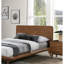 Noyer pleine grandeur lit double en placage de bois massif avec cadre de lit plateforme prêt pour le matelas style Mid-Century moderne-130139772