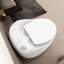 Toilette en forme d'œuf à simple chasse 1,28 GPF en blanc brillant