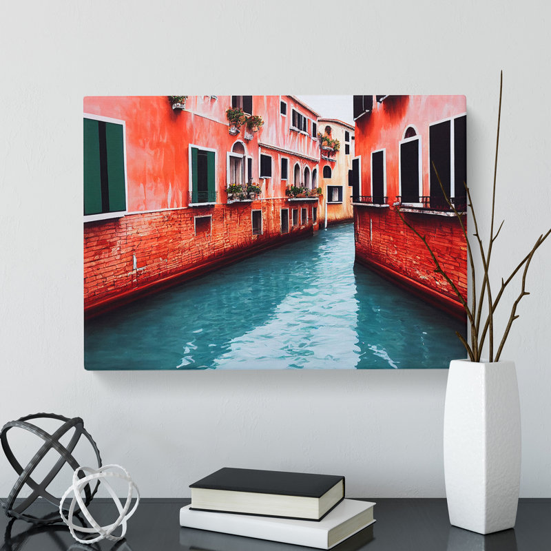 Venice Canal - Wrapped Canvas, 35cm H x 50cm W x 3cm D