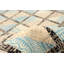Tapis beige / bleu clair en laine de vache Aljet