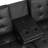 Contemporary Futon In Black With Biscuit Tufting, - A & C Chargers, Drop Down Table And Cup Holders, Easy Bed Conversion, 35.5"D Depth 2 Seat, 71.5"W X 32"H
