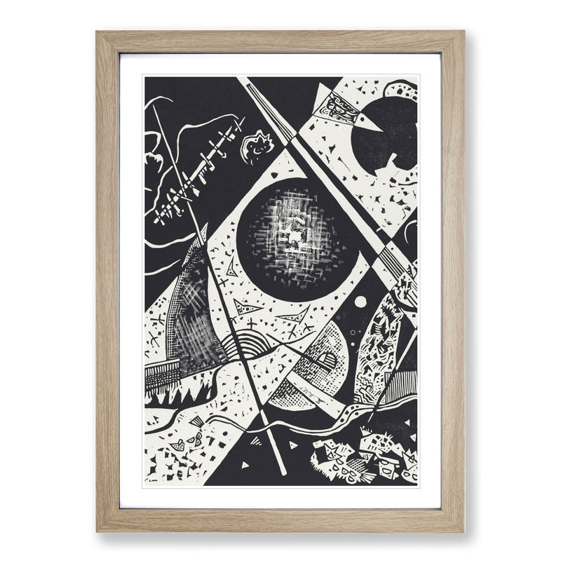 Small Worlds VI by Wassily Kandinsky - Single Picture Frame Print on Wood, 65cm H x 48cm W x 2cm D, Oak Framed