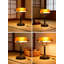Lampe de bureau classique avec gradation continue, abat-jour réglable en verre ambré, ampoule à DEL pour bureau à domicile et bureau