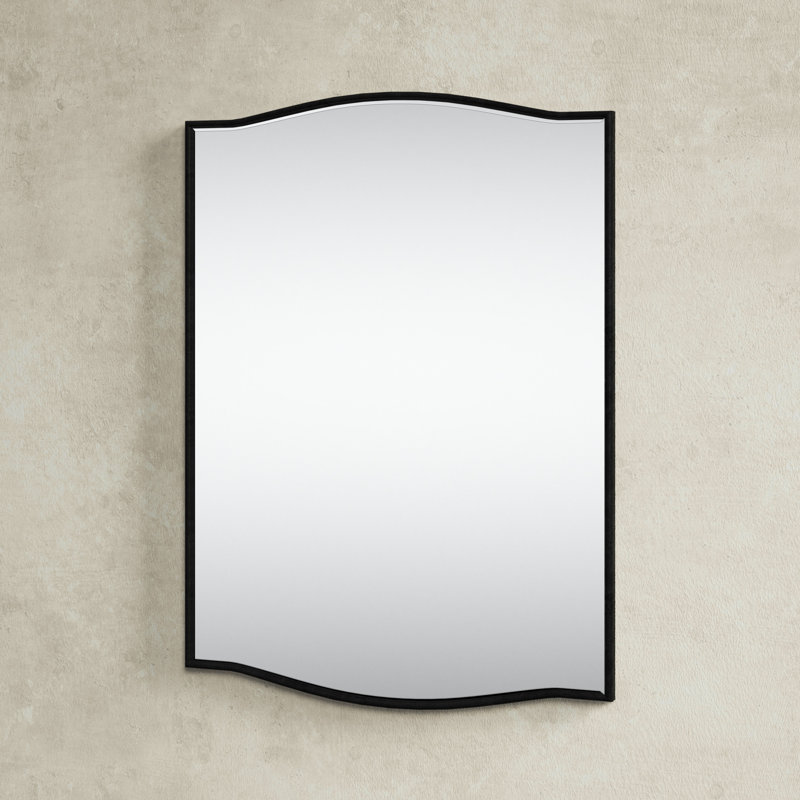 Meagan Rectangle Mirror, Black, 24" x 18"
