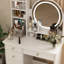 Ensemble coiffeuse Veroniza avec tabouret et miroir-1079023992