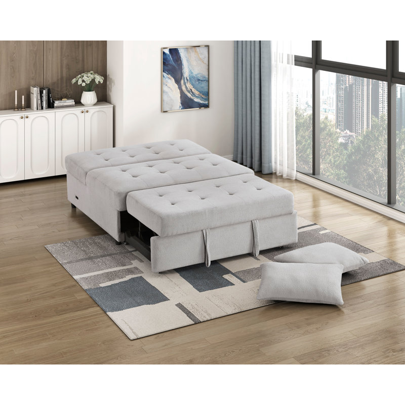 Syeda Convertible Armless Loveseat