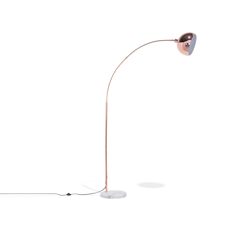 Aanya 210cm Arched Floor Lamp, Copper